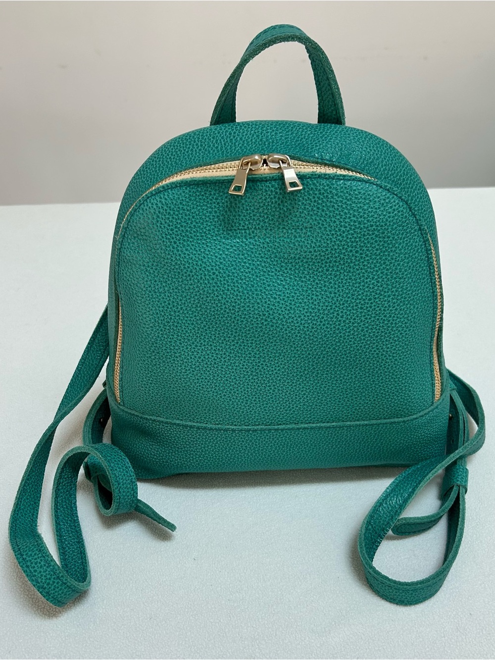 Portland Leather Teal Mini Backpack with Gold Hardware